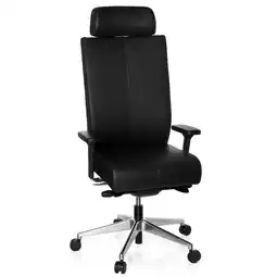 Netto Marken-Discount hjh OFFICE Profi Bürostuhl PRO-TEC XXL Leder mit Armlehnen (höhenverstellbar) Angebot