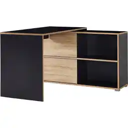 Netto Marken-Discount Germania Eckschreibtisch Slide in Anthrazit / Sonoma Eiche Nachbildung Angebot
