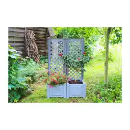 Netto Marken-Discount KHW Pflanzkasten mit Spalier 43 cm - 2er-Set, grau Angebot