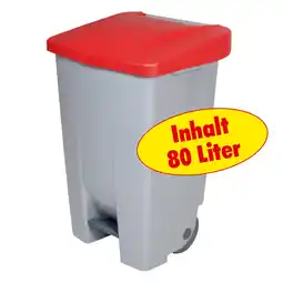 Netto Marken-Discount BRB Tret-Abfalleimer 80 Liter, rot Angebot