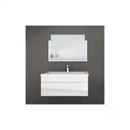 Netto Marken-Discount HOME DELUXE Wangerooge BIG Badmöbel-Set weiß, ca. 80 cm breit mit Spiegel (Gr. M) Angebot
