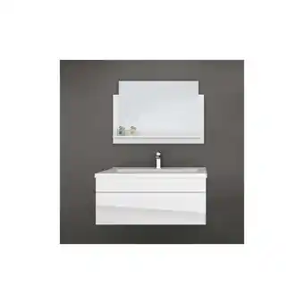 Netto Marken-Discount HOME DELUXE Wangerooge BIG Badmöbel-Set weiß, ca. 80 cm breit mit Spiegel (Gr. M) Angebot