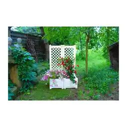 Netto Marken-Discount KHW Pflanzkasten mit Spalier 43 cm - 2er-Set, weiß Angebot
