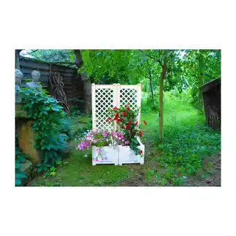 Netto Marken-Discount KHW Pflanzkasten mit Spalier 43 cm - 2er-Set, weiß Angebot
