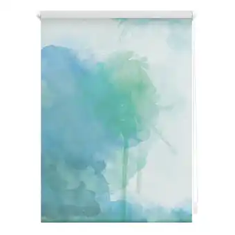 Netto Marken-Discount Lichtblick Rollo Klemmfix, ohne Bohren, blickdicht, Aquarell - Blau Grün Angebot
