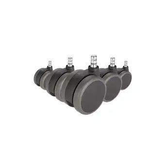 Netto Marken-Discount hjh OFFICE Stuhlrollen 5x ROLO No-Noise 11mm/75mm Metall, Kunststoff Angebot