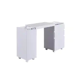 Netto Marken-Discount Inter Link Multifunktiontisch ausziehbar in weiss mit 1 Tür und 3 Schubladen Angebot