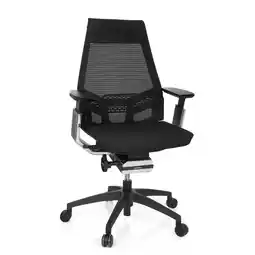 Netto Marken-Discount hjh OFFICE Profi Bürostuhl GENIDIA SMART BLACK CM Netzstoff mit Armlehnen Angebot