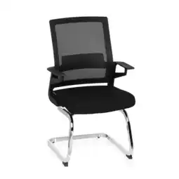 Netto Marken-Discount hjh OFFICE Freischwinger INVENTOR V Stoff mit Armlehnen Angebot
