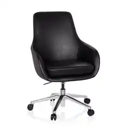 Netto Marken-Discount hjh OFFICE Profi Chefsessel BARENO Leder mit Armlehnen Angebot