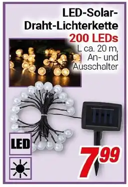 CENTERSHOP LED-Solar Draht-Lichterkette Angebot