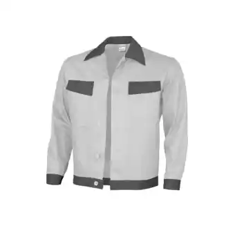 Netto Marken-Discount QUALITEX HIGH QUALITY WORKWEAR Bundjacke basic 2-farbig weiss/grau Damen: 60 Herren: 66 Angebot