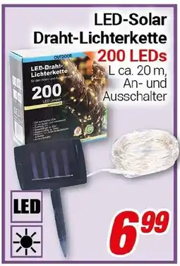 CENTERSHOP LED-Solar Draht-Lichterkette Angebot