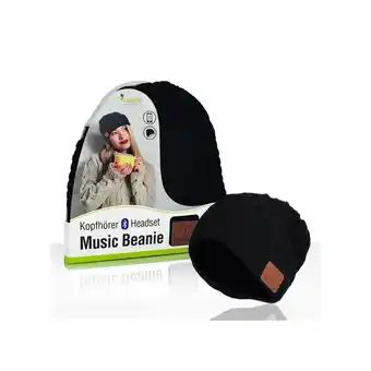 Netto Marken-Discount Sharon Music Beanie Bluetooth Kopfhörer-Mütze mit Zopfmuster schwarz Angebot