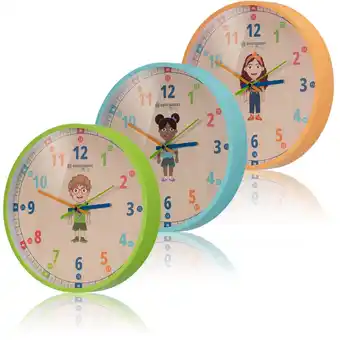 Netto Marken-Discount BRESSER JUNIOR Kinder-Wanduhr Farbe: grün Angebot