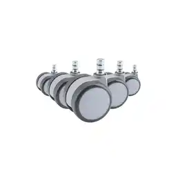 Netto Marken-Discount hjh OFFICE Stuhlrollen 5x ROLO MOVE 60 11mm/60mm Metall, Kunststoff Angebot