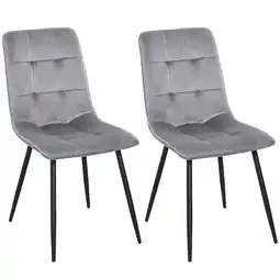 Netto Marken-Discount HOMCOM Esszimmerstuhl Samtartiges Polyester, Schaumstoff, Metall Angebot