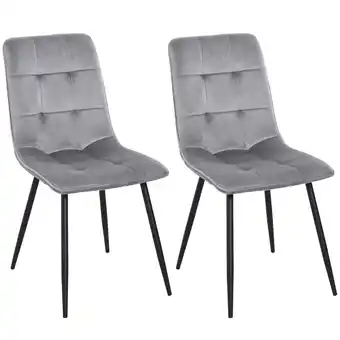 Netto Marken-Discount HOMCOM Esszimmerstuhl Samtartiges Polyester, Schaumstoff, Metall Angebot