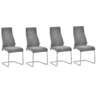 Netto Marken-Discount HOMCOM Esszimmerstühle Mikrofaser-Tuch, Stahl Angebot