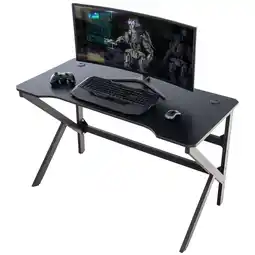 Netto Marken-Discount CLP Gaming-Tisch Lewiston I Schreibtisch Mit LED-Beleuchtung I Carbon-Optik Angebot