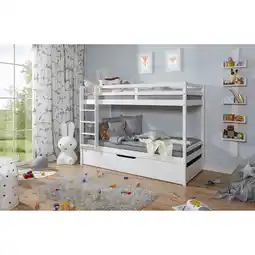 Netto Marken-Discount TiCAA Etagenbett Finn Weiß mit Zusatzbett Angebot