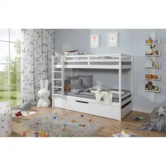 Netto Marken-Discount TiCAA Etagenbett Finn Weiß mit Zusatzbett Angebot