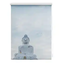Netto Marken-Discount Lichtblick Rollo Klemmfix, ohne Bohren, blickdicht, Buddah - Hellblau Angebot
