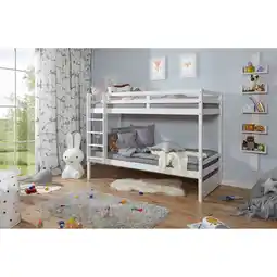 Netto Marken-Discount TiCAA Etagenbett Finn Kiefer Weiß Angebot