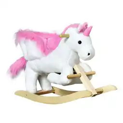Netto Marken-Discount HOMCOM Kinder-Schaukelpferd Plüsch, Holz, Stahl Angebot