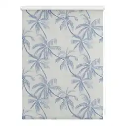 Netto Marken-Discount Lichtblick Rollo Klemmfix, ohne Bohren, blickdicht, Blueprint Palms - Blau Angebot
