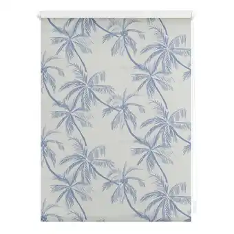 Netto Marken-Discount Lichtblick Rollo Klemmfix, ohne Bohren, blickdicht, Blueprint Palms - Blau Angebot