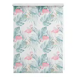 Netto Marken-Discount Lichtblick Rollo Klemmfix, ohne Bohren, blickdicht, Flamingo - Rosa Grün Angebot