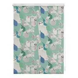 Netto Marken-Discount Lichtblick Rollo Klemmfix, ohne Bohren, blickdicht, Sloths on turquoise - Grün Angebot