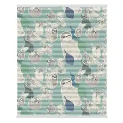Netto Marken-Discount Lichtblick Plissee Klemmfix, ohne Bohren, blickdicht, Sloths on turquoise - Grün Angebot