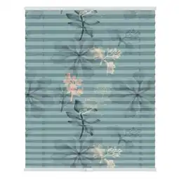 Netto Marken-Discount Lichtblick Plissee Klemmfix, ohne Bohren, blickdicht, Aqua Floral - Blau Angebot