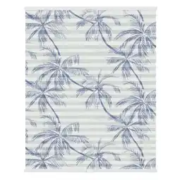 Netto Marken-Discount Lichtblick Plissee Klemmfix, ohne Bohren, blickdicht, Blueprint Palms - Blau Angebot