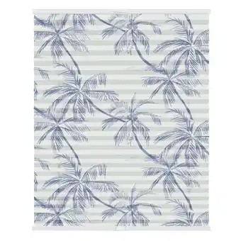 Netto Marken-Discount Lichtblick Plissee Klemmfix, ohne Bohren, blickdicht, Blueprint Palms - Blau Angebot