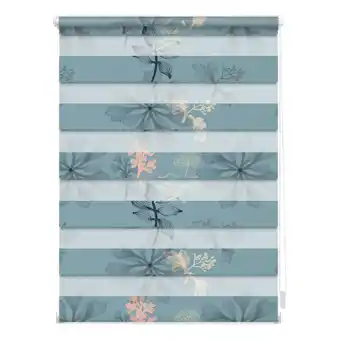 Netto Marken-Discount Lichtblick Duo Rollo Klemmfix, ohne Bohren, blickdicht, Aqua Floral - Blau Angebot