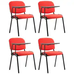 Netto Marken-Discount CLP 4er Set Stuhl Ken Mit Klapptisch Stoff I Gepolsterter Schulungsstuhl Mit Schreibtafel Angebot