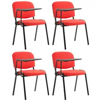 Netto Marken-Discount CLP 4er Set Stuhl Ken Mit Klapptisch Stoff I Gepolsterter Schulungsstuhl Mit Schreibtafel Angebot