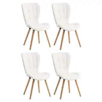Netto Marken-Discount CLP 4er Set Esszimmerstuhl Elda Mit Polsterung Und Kunstlederbezug I Lehnstühle I Polsterstühle Angebot