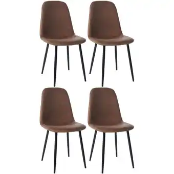 Netto Marken-Discount CLP 4er Set Esszimmerstühle Napier I Stoff I Kunstleder I Samt I Metallgestell Angebot