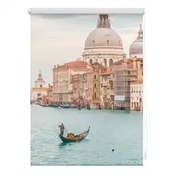 Netto Marken-Discount Lichtblick Rollo Klemmfix, ohne Bohren, Verdunkelung, Venedig Canal Grande - Blau Angebot