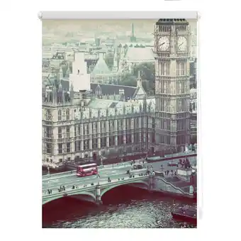 Netto Marken-Discount Lichtblick Rollo Klemmfix, ohne Bohren, Verdunkelung, London Westminster - Grau Angebot