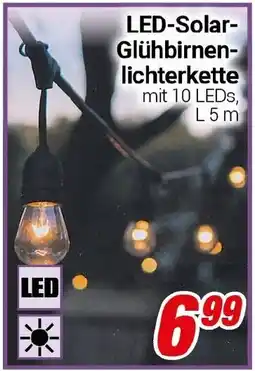 CENTERSHOP LED-Solar Glühbirnenlichterkette Angebot