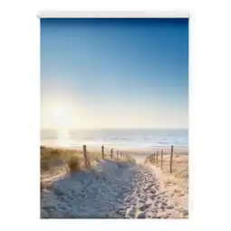 Netto Marken-Discount Lichtblick Rollo Klemmfix, ohne Bohren, Verdunkelung, Ostseestrand - Blau Angebot