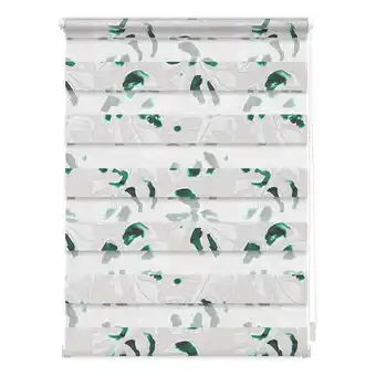 Netto Marken-Discount Lichtblick Duo Rollo Klemmfix, ohne Bohren, blickdicht, Monstera - Schwarz Angebot