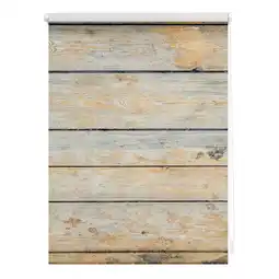 Netto Marken-Discount Lichtblick Rollo Klemmfix, ohne Bohren, Verdunkelung, Bretter Shabby - Braun Angebot