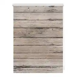 Netto Marken-Discount Lichtblick Rollo Klemmfix, ohne Bohren, Verdunkelung, Bretter-Vintage Angebot