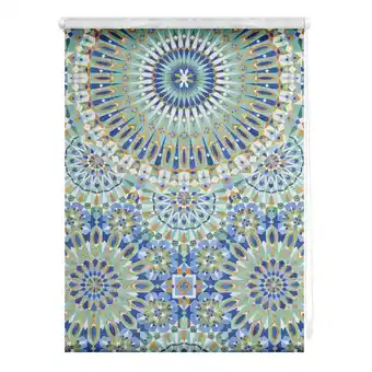 Netto Marken-Discount Lichtblick Rollo Klemmfix, ohne Bohren, blickdicht, Orientalische Muster - Blau Grün Angebot